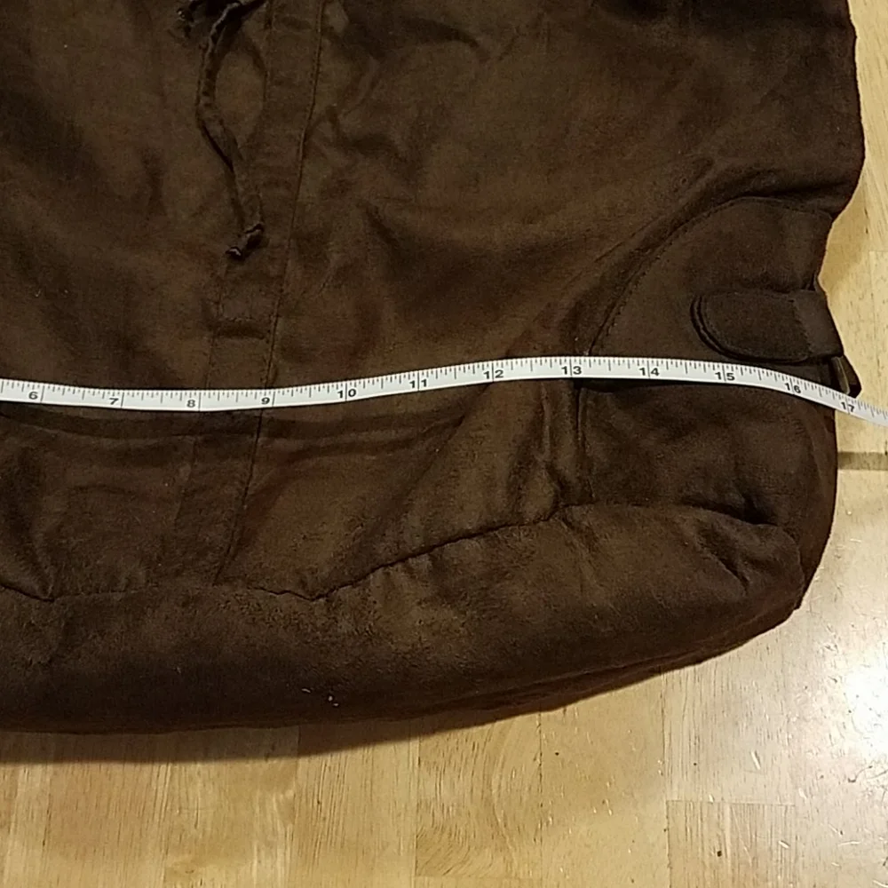 Nordstrom faux suede brown‎ bucket hobo bag